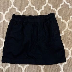 Black Wool JCrew Sidewalk Skirt